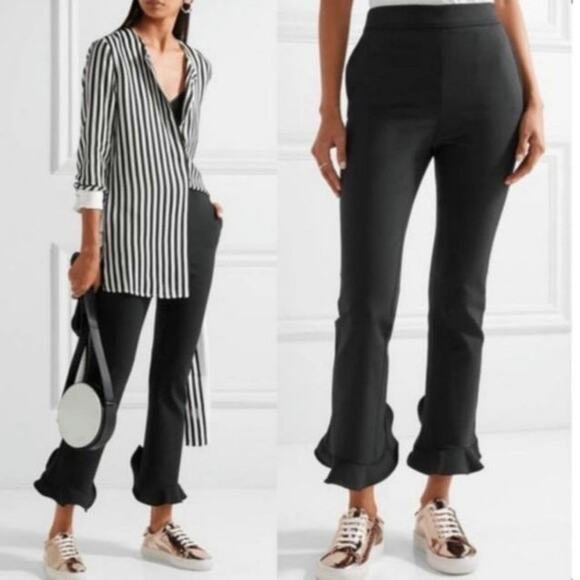 Opening Ceremony William Circle Ruffle Hem High-Waisted Cropped Pants - Picture 1 of 13